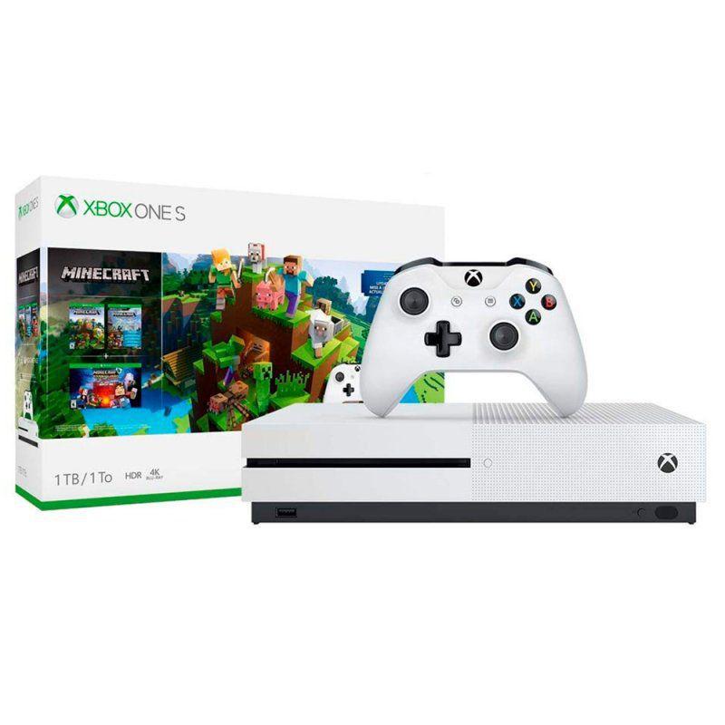 Console Microsoft Xbox One S 1TB Minecraft Branco 234-00511 - Xbox